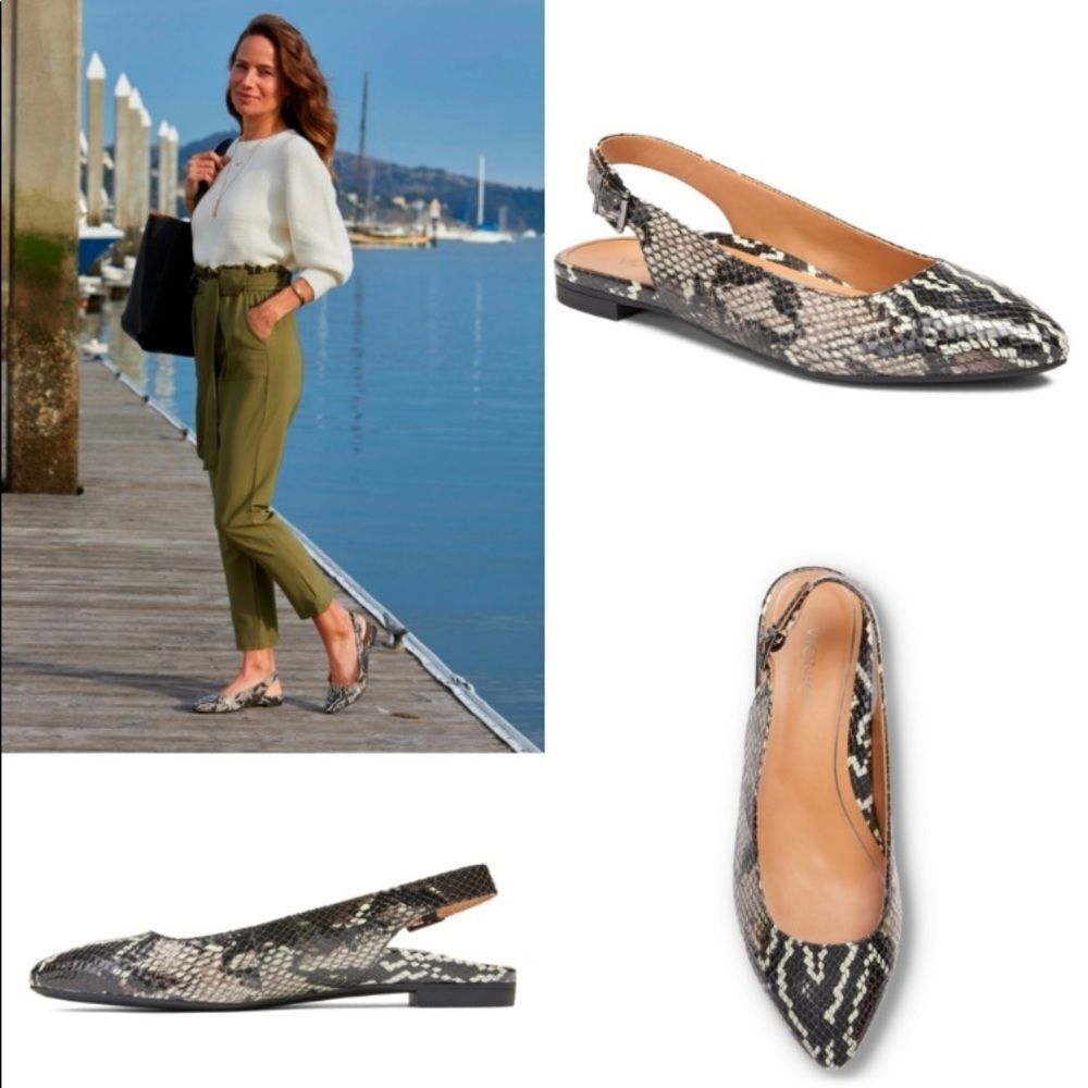 𝅺Vionic Crystal Jade Boa Slingbacks